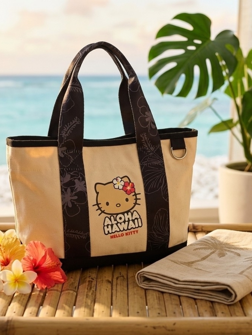 Hawaii-exclusive Hello Kitty Mini Canvas Tote Bag specifically sold a Abc Store